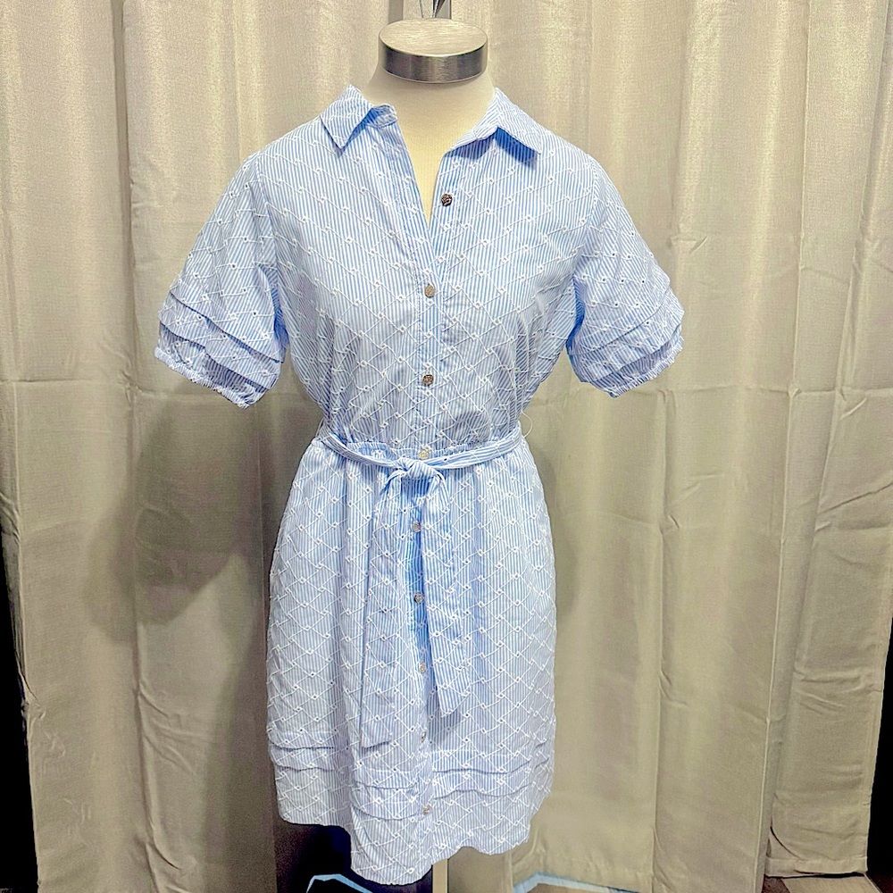 Draper James RSVP Seersucker Eyelet Dress